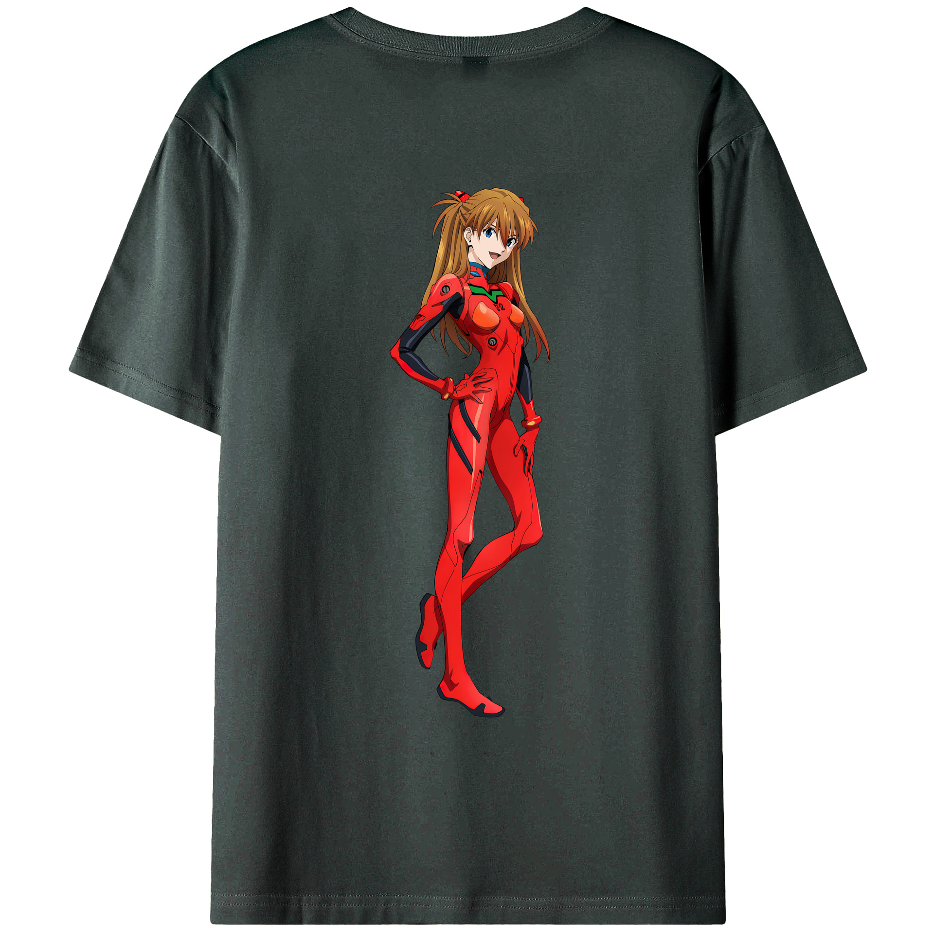 （画像用） EVA 新世紀エヴァンゲリオン 綿100％ メンズ半袖Tシャツ（バックプリント） 通気性